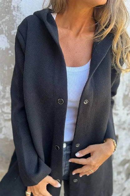 Abrigo casual de color liso para mujer