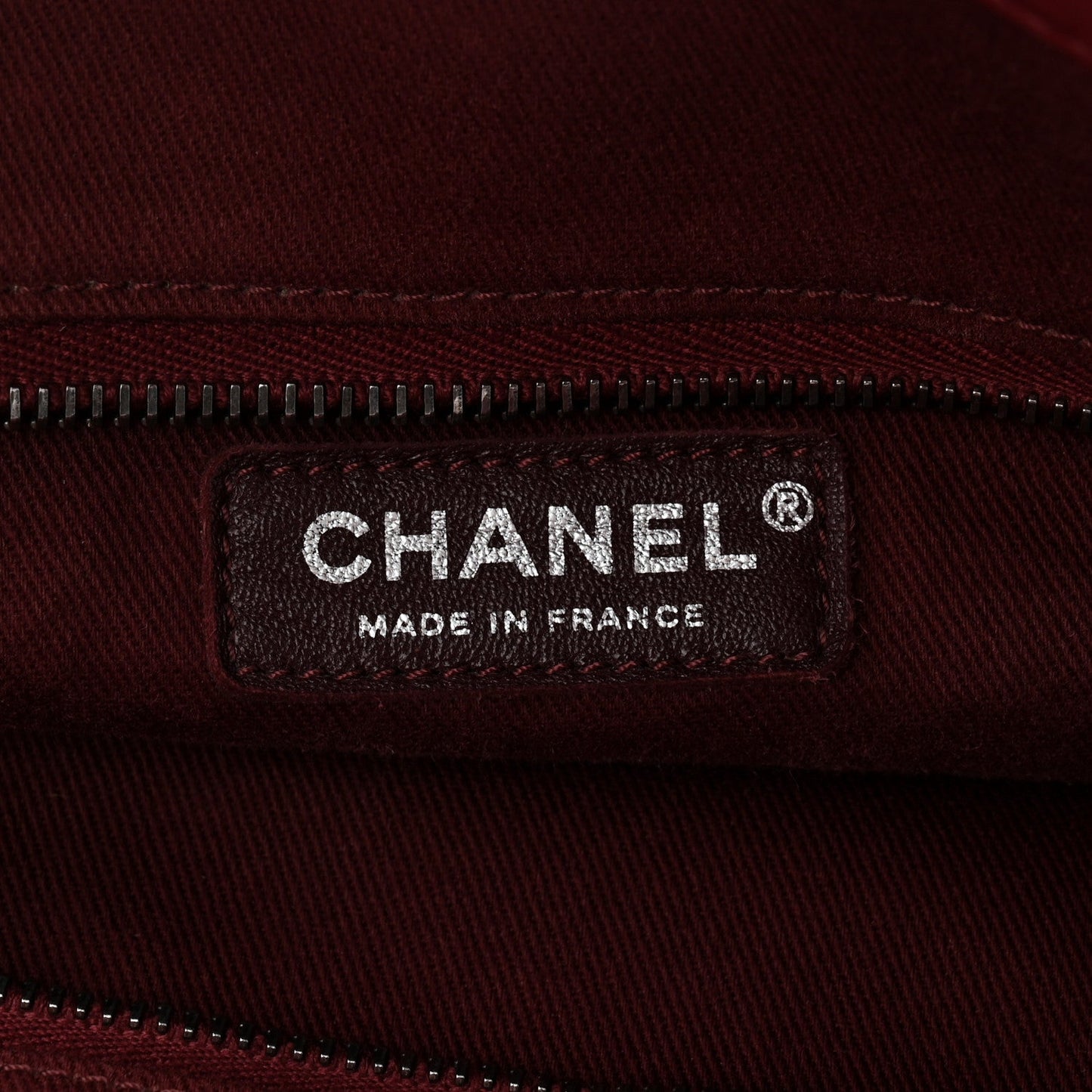 Crumpled Lambskin Quilted Large Tote Burgundy