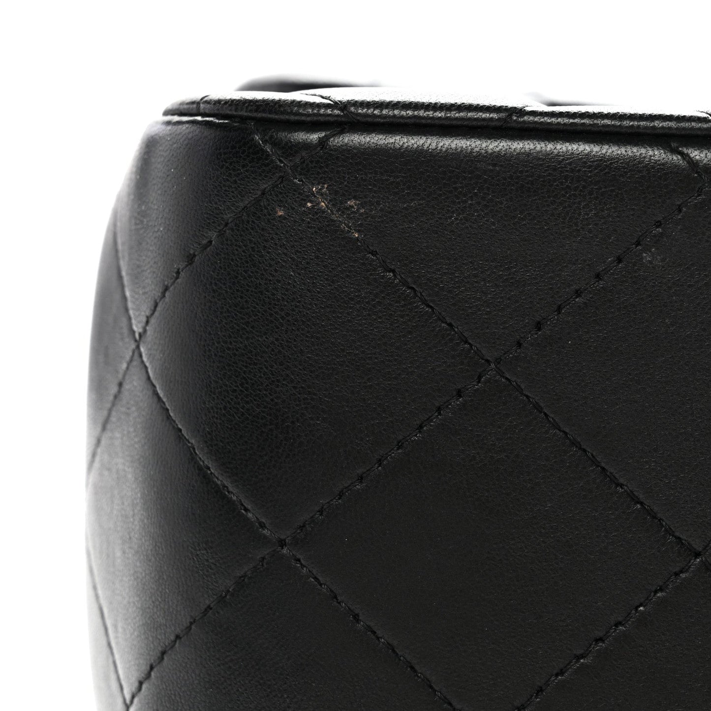 Lambskin Quilted Jumbo Double Flap Black