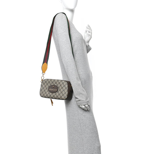 GG Supreme Monogram Web Neo Vintage Shoulder Bag Beige New Acero Crop
