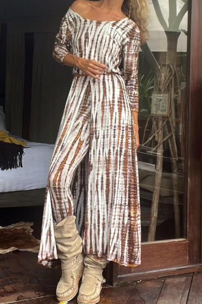 Falda larga elegante y de moda estilo desierto