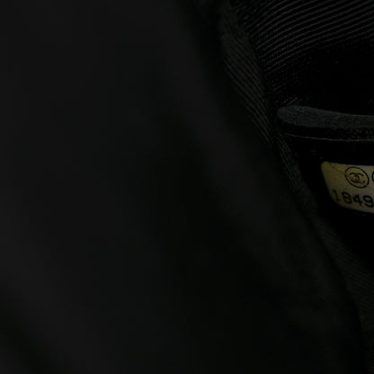 Calfskin Embossed Stitch Large Boy Flap Black