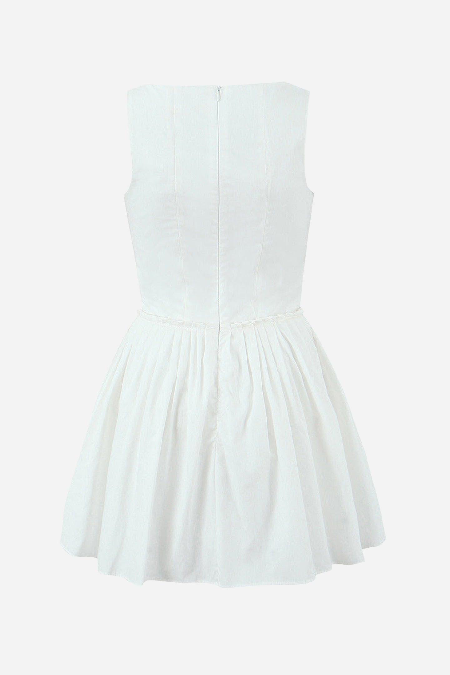 Minivestido plisado con bustier sin mangas 