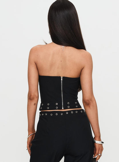 Passionette Strapless Top Black