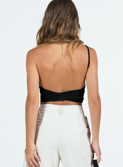 Talfourd One Shoulder Top Black