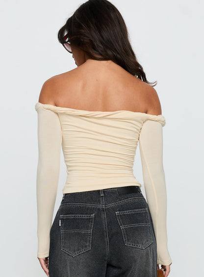 Dusky Long Sleeve Top Cream