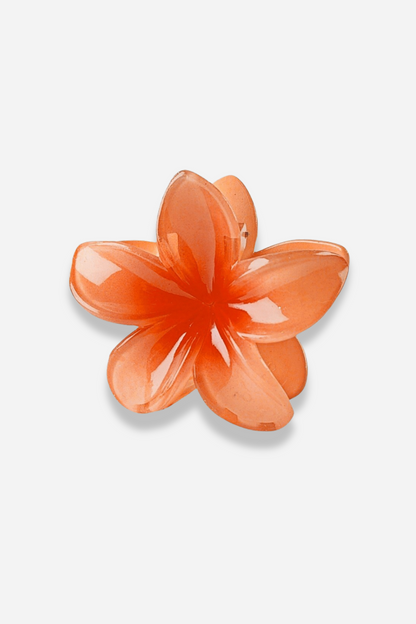 Pinza para el pelo con flor de frangipani 
