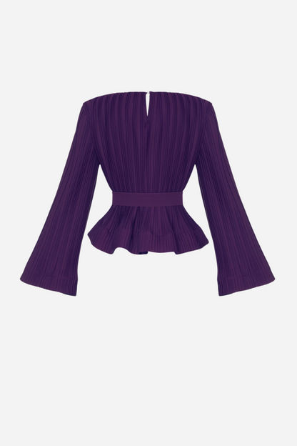 Conjunto de dobladillo plisado con volantes Heloise 