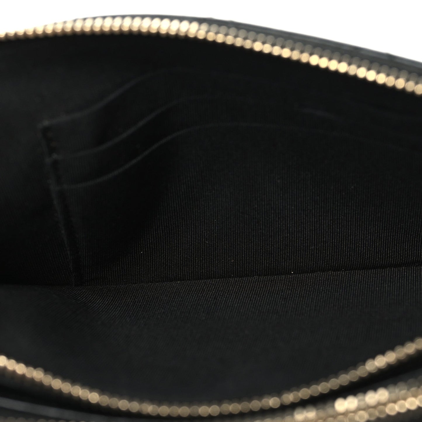 Goatskin Enamel Quilted Small Clutch With Chain Black