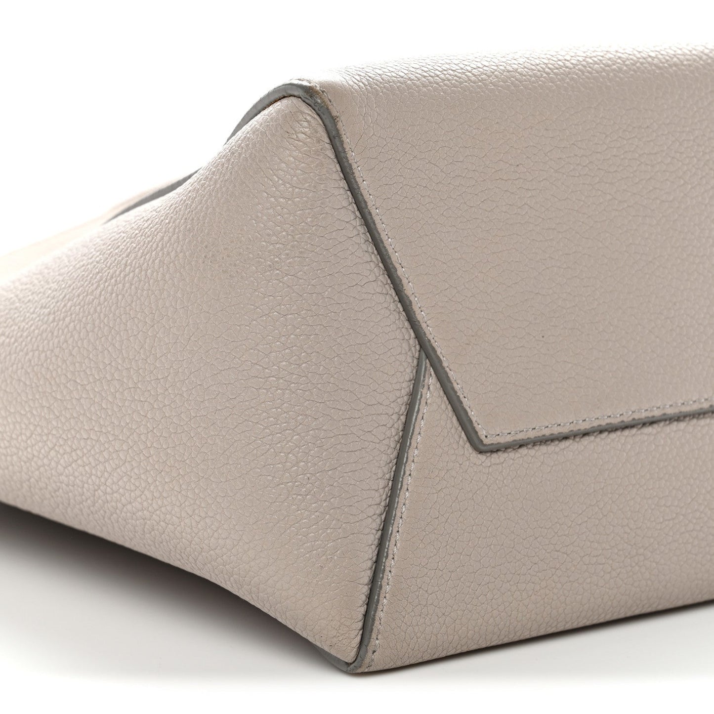 Soft Grained Calfskin Small Sangle Bucket Bag Light Taupe