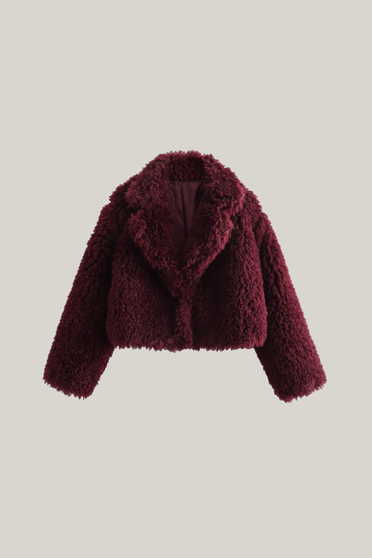 Chaqueta corta de piel sintética 