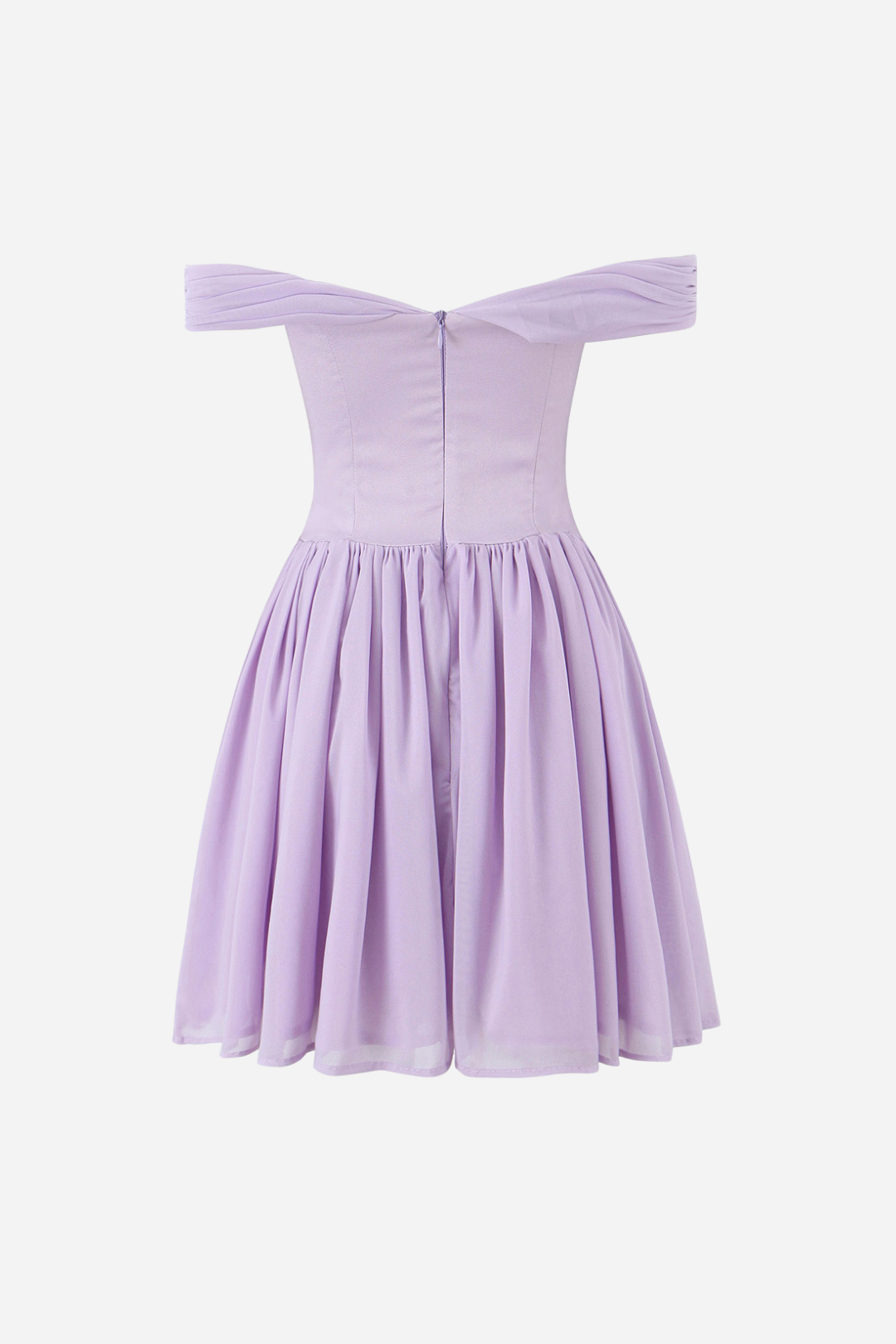 Vestido mini con volantes y hombros descubiertos de Gail 