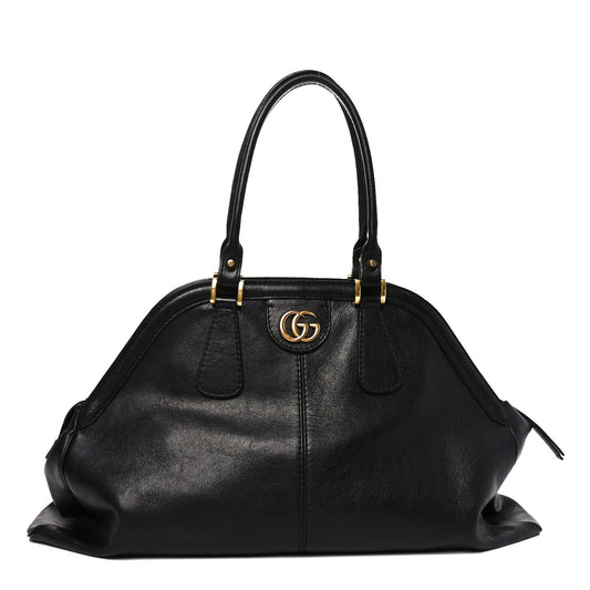 Calfskin Large Re(Belle) Top Handle Bag Black