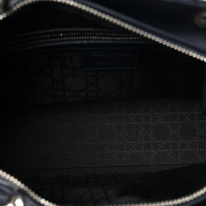 Lambskin Cannage Large Lady Dior Navy Blue