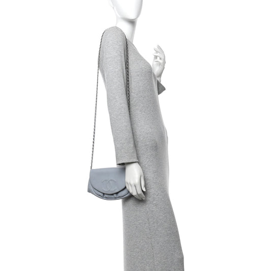 Caviar Half Moon Wallet On Chain WOC Light Blue