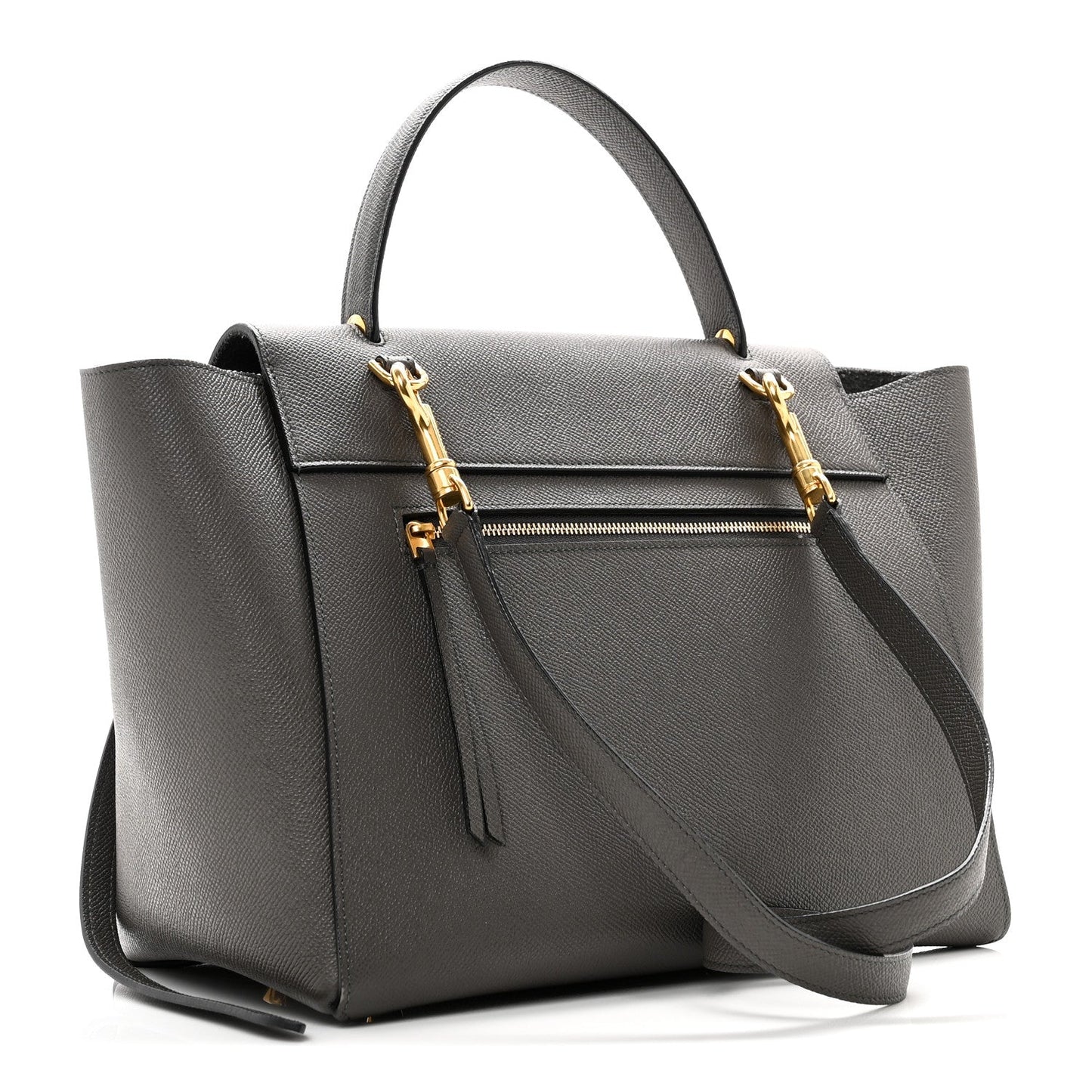 Grained Calfskin Mini Belt Bag Grey