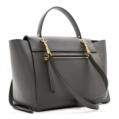 Grained Calfskin Mini Belt Bag Grey