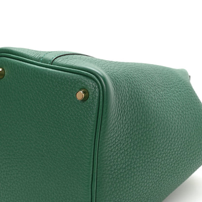 Taurillon Clemence Swift Eclat Picotin Lock 18 Vert Moyen Vert Peppermint