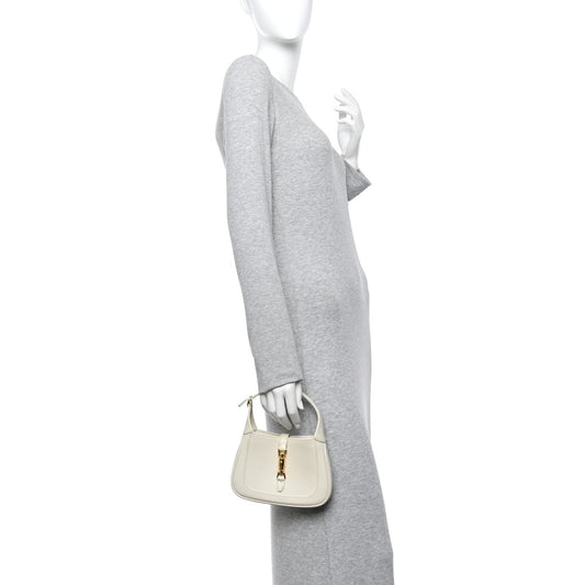 Boarded Dyana Lux Calfskin Mini Jackie 1961 Hobo Mystic White