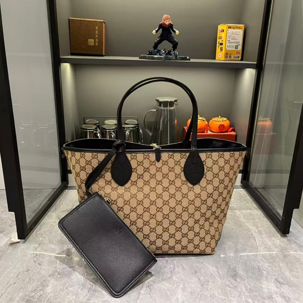 GUCCI TOTISSIMA LARGE REVERSIBLE TOTE BLACK 30CM ‎839112 AAFEQ 1069