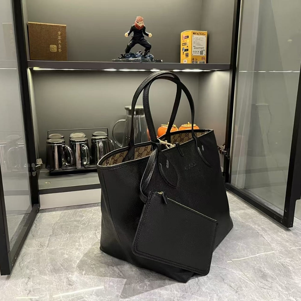 GUCCI TOTISSIMA LARGE REVERSIBLE TOTE BLACK 30CM ‎839112 AAFEQ 1069