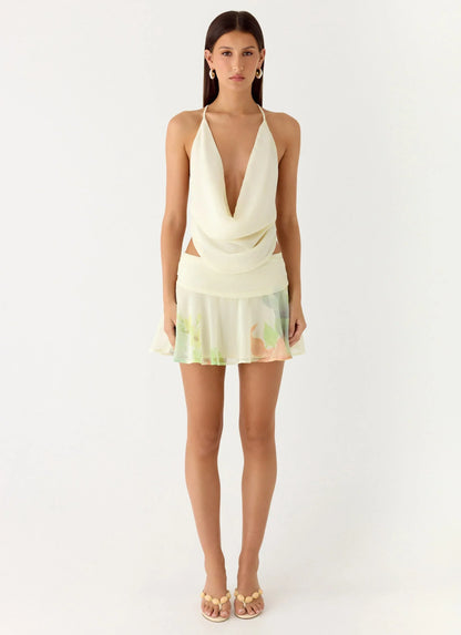 Blushing Bloom Mini Skirt - Spring Meadow