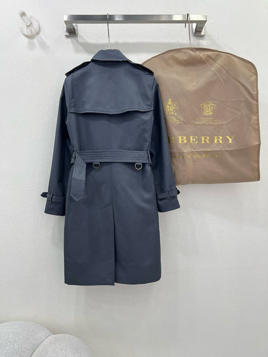 Bur 25 Long Coat Grey Blue Cotton 299471