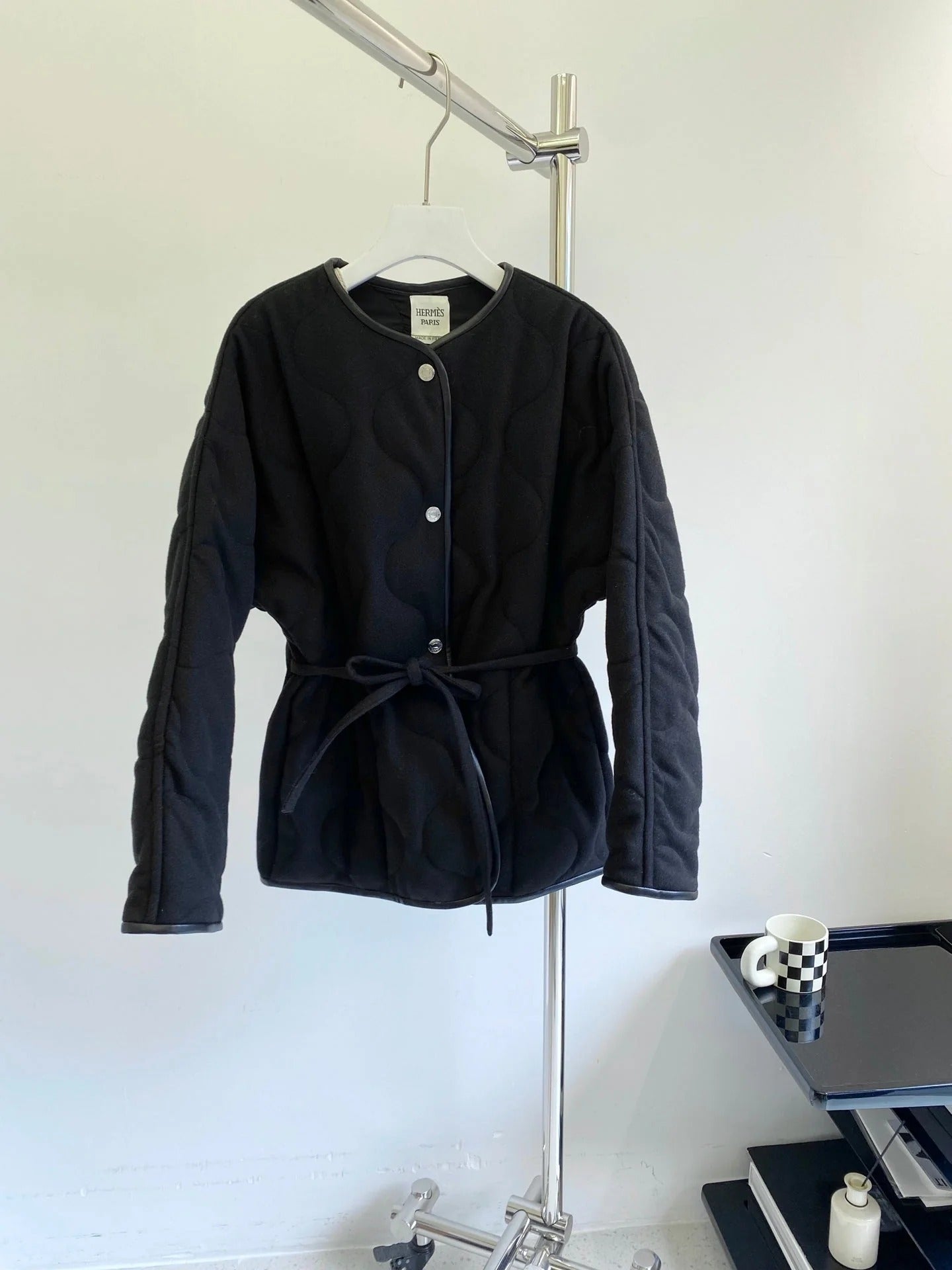 HERMES 25S REVERSIBLE SHORT COTTON COAT 129