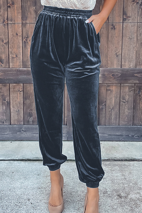 Pantalones de bolsillo de terciopelo