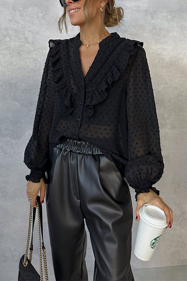 BLUSA DE PLUMETI NEGRA