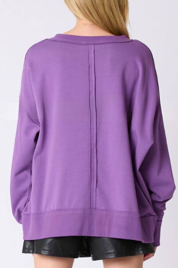 Sudadera informal holgada con estampado de letras de Halloween 
