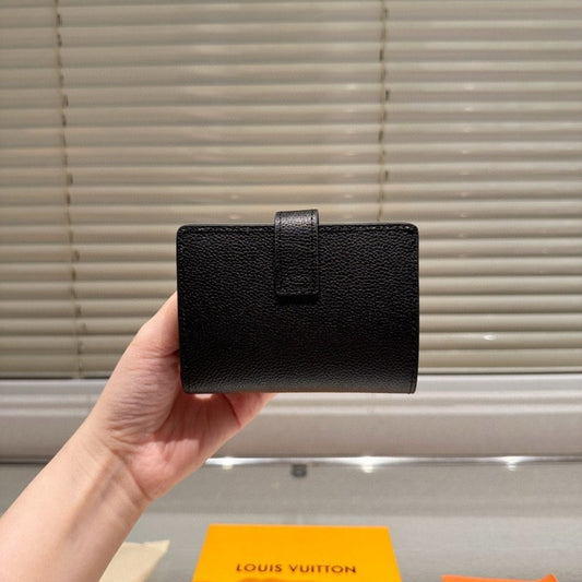 LOUIS VUITTON LOW KEY COMPACT WALLET BLACK 11CM M12408