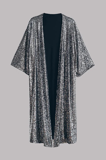 Kimono con mangas acampanadas y lentejuelas Disco Glamour 