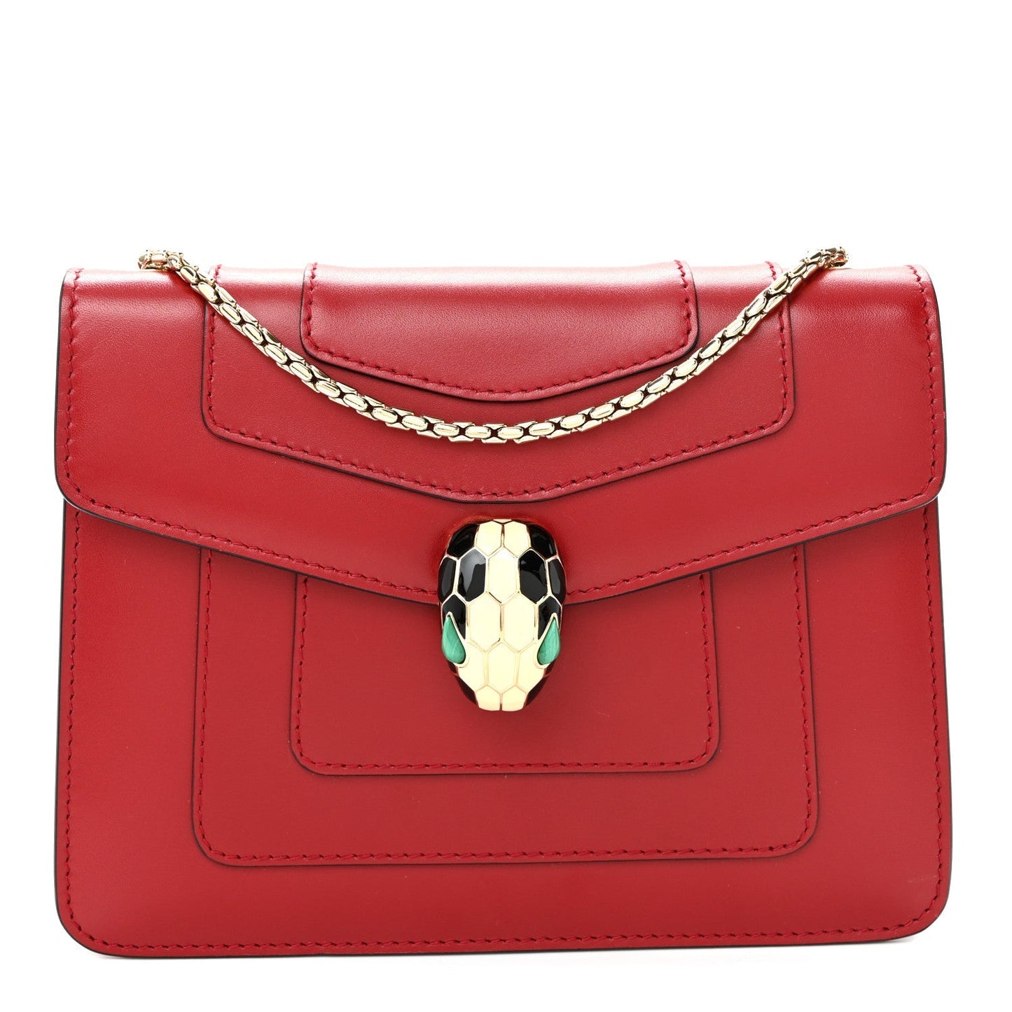 Calfskin Serpenti Forever Crossbody Bag Red