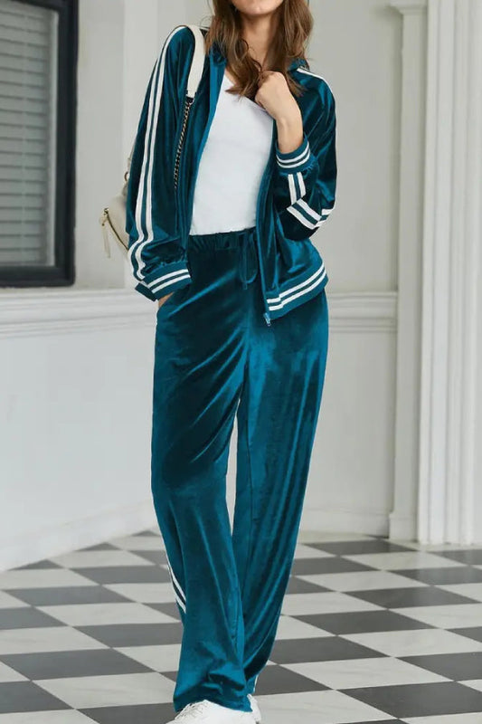 Ropa deportiva informal de terciopelo para las cuatro estaciones