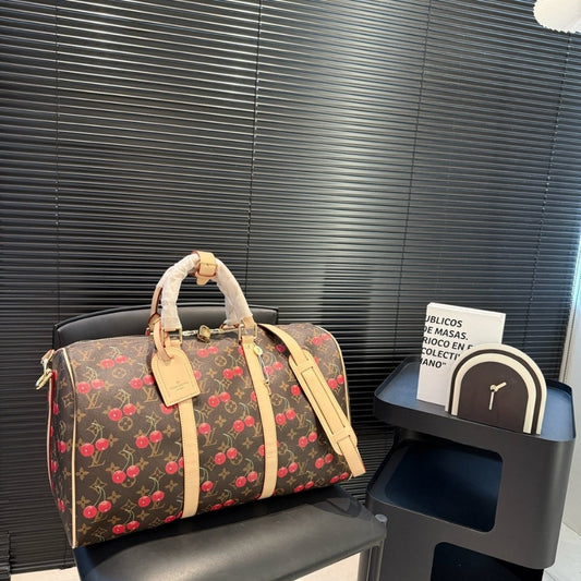 LOUIS VUITTON X TAKASHI MURAKAMI KEEPALL BANDOULIÈRE 45 MONOGRAM BROWN M13764
