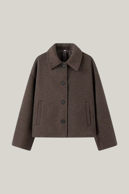 Chaqueta de mezcla de lana texturizada 