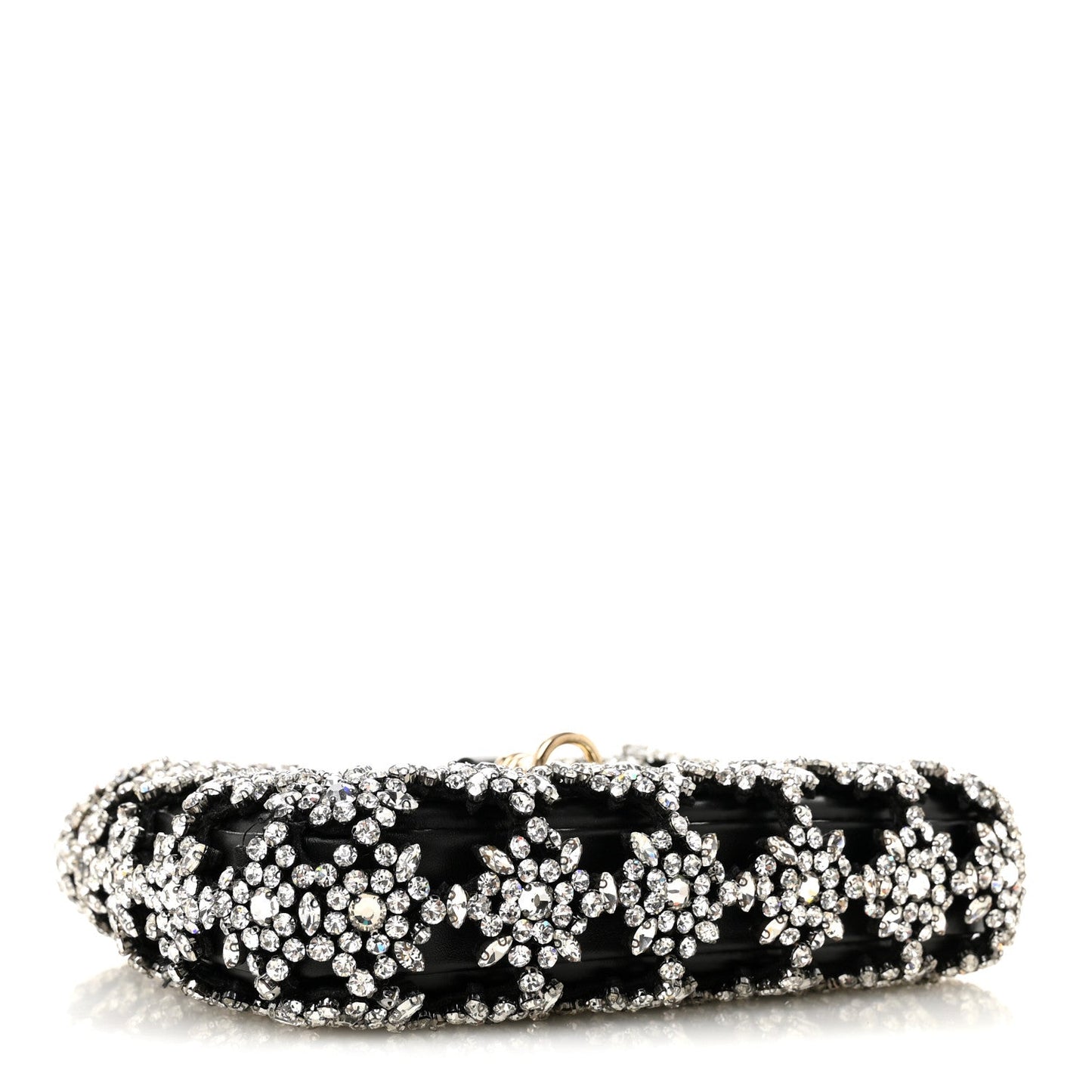 Calfskin Crystal Mini Jackie Notte Bag Black