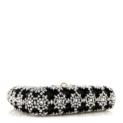 Calfskin Crystal Mini Jackie Notte Bag Black