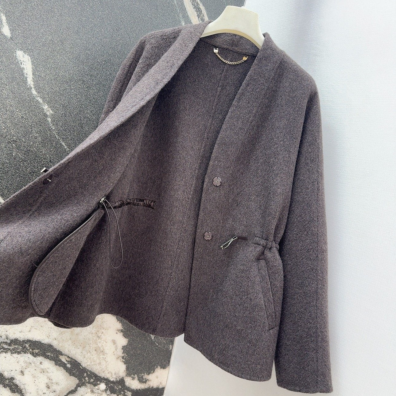 HERMES 25S REVERSIBLE LONG KNIT CARDIGAN 173