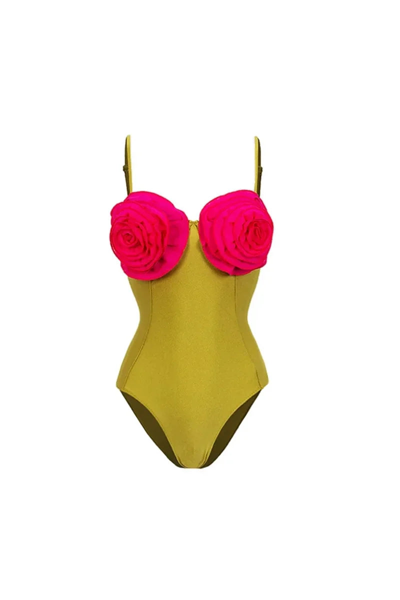 Floral Decor One-Piece Swimsuit