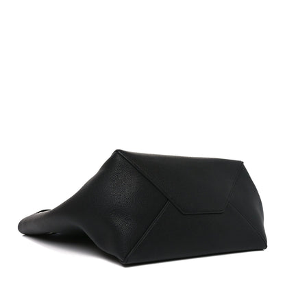 Soft Grained Calfskin Small Belt Cabas Phantom Black