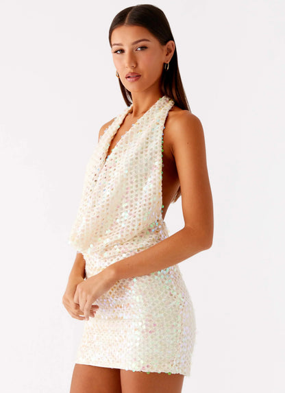 You Make Me Feel Mini Dress - Ivory
