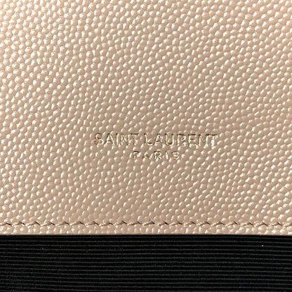 Grain De Poudre Mixed Matelasse Large Triquilt Monogram Satchel Dark Beige
