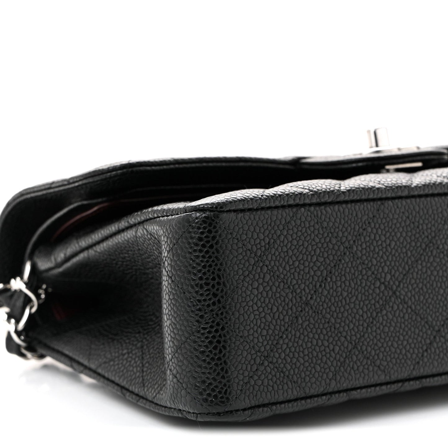 Caviar Quilted Small Double Flap Black