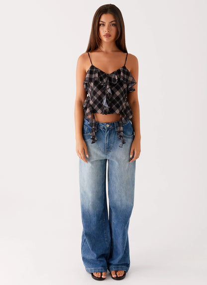 Midwest Low Rise Denim Jeans - Powder Wash Blue