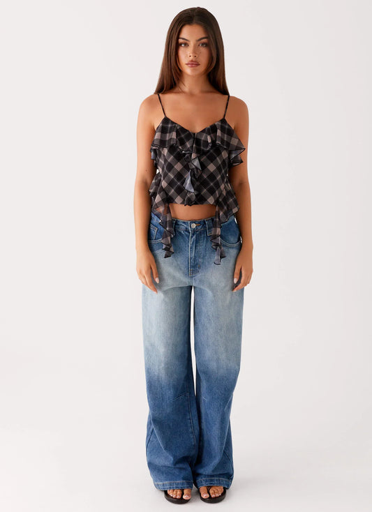 Midwest Low Rise Denim Jeans - Powder Wash Blue