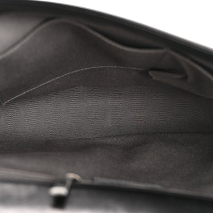 Lambskin Quilted Large Boy Flap Black