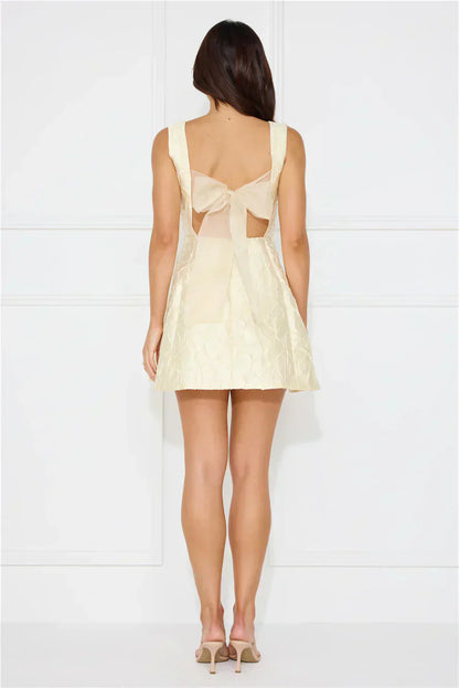 Elite Silhouette Mini Dress Yellow