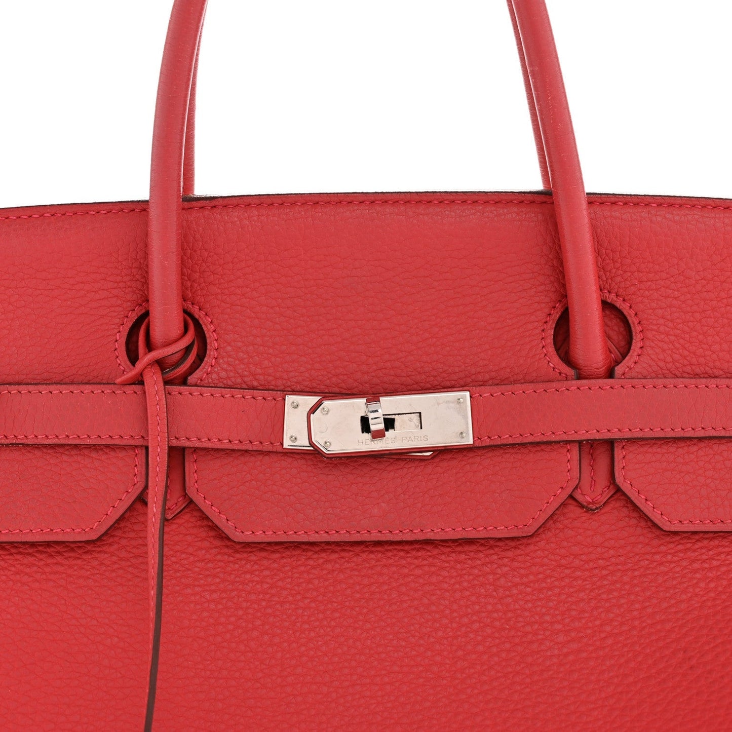Taurillon Clemence Birkin 40 Rouge Venetian